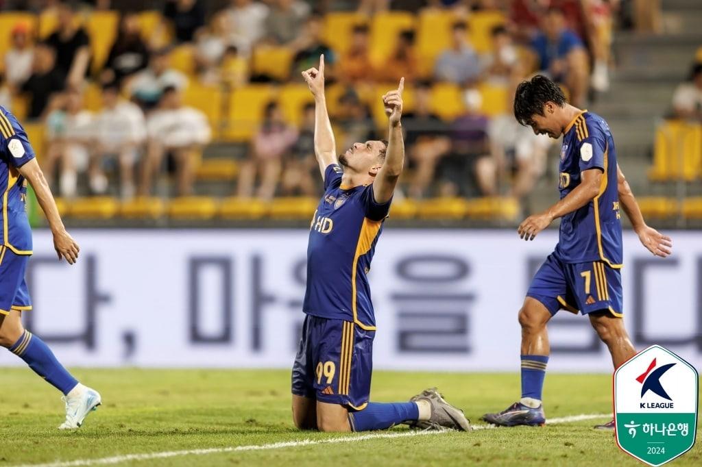 광주를 상대로 결승골을 넣은 울산의 야고&#40;한국프로축구연맹 제공&#41;