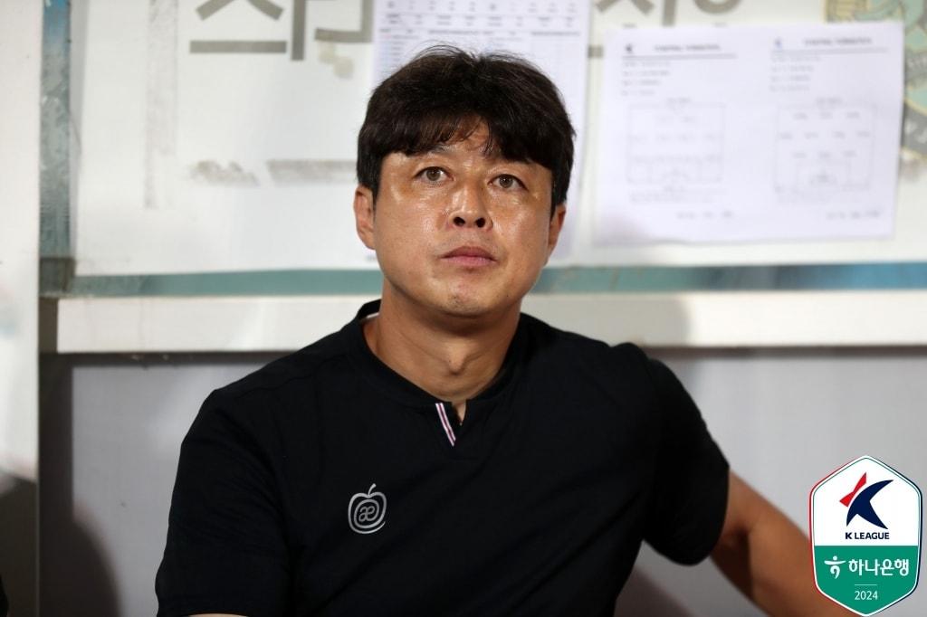  이관우 안산 감독이 부임 첫 승을 거뒀다.&#40;한국프로축구연맹 제공&#41;