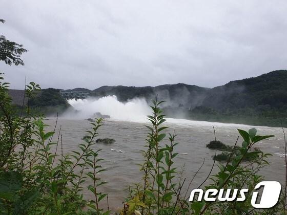  수문을 개방한 용담댐. 2020.8.8/뉴스1 ⓒ News1 김동규 기자