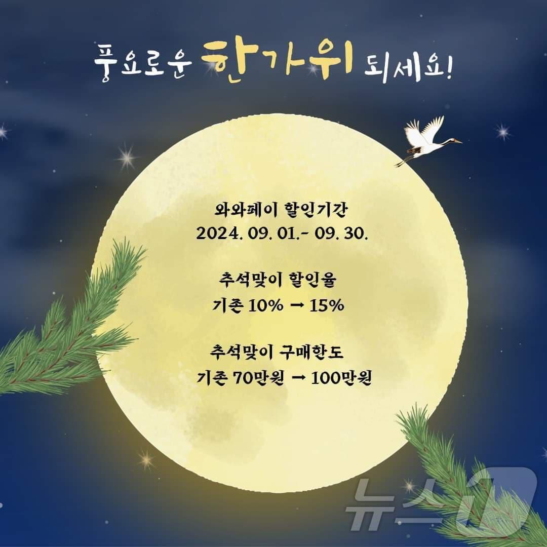 강원 정선군의 카드형 지역사랑상품권 &#39;와와페이&#39; 할인 안내 포스터. &#40;정선군 제공&#41; 2024.8.28/뉴스1