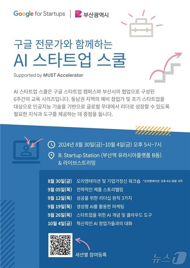 AI 스타트업 스쿨 안내 포스터.&#40;부산시청 제공&#41;