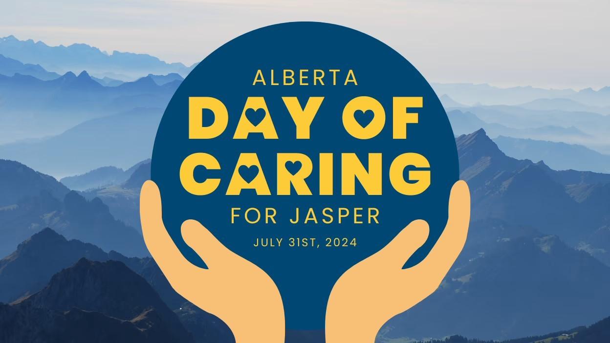 7월 31일은 Alberta Day Of Caring이다. Alberta의 모든 라디오 방송국에 참여하여 함께 Jasper 산불로 피해를 입은 사람들의지원을 촉구하는 포스터. 2024.07.31/&lt;출처: 캐나다 적십자 홈페이지&gt;