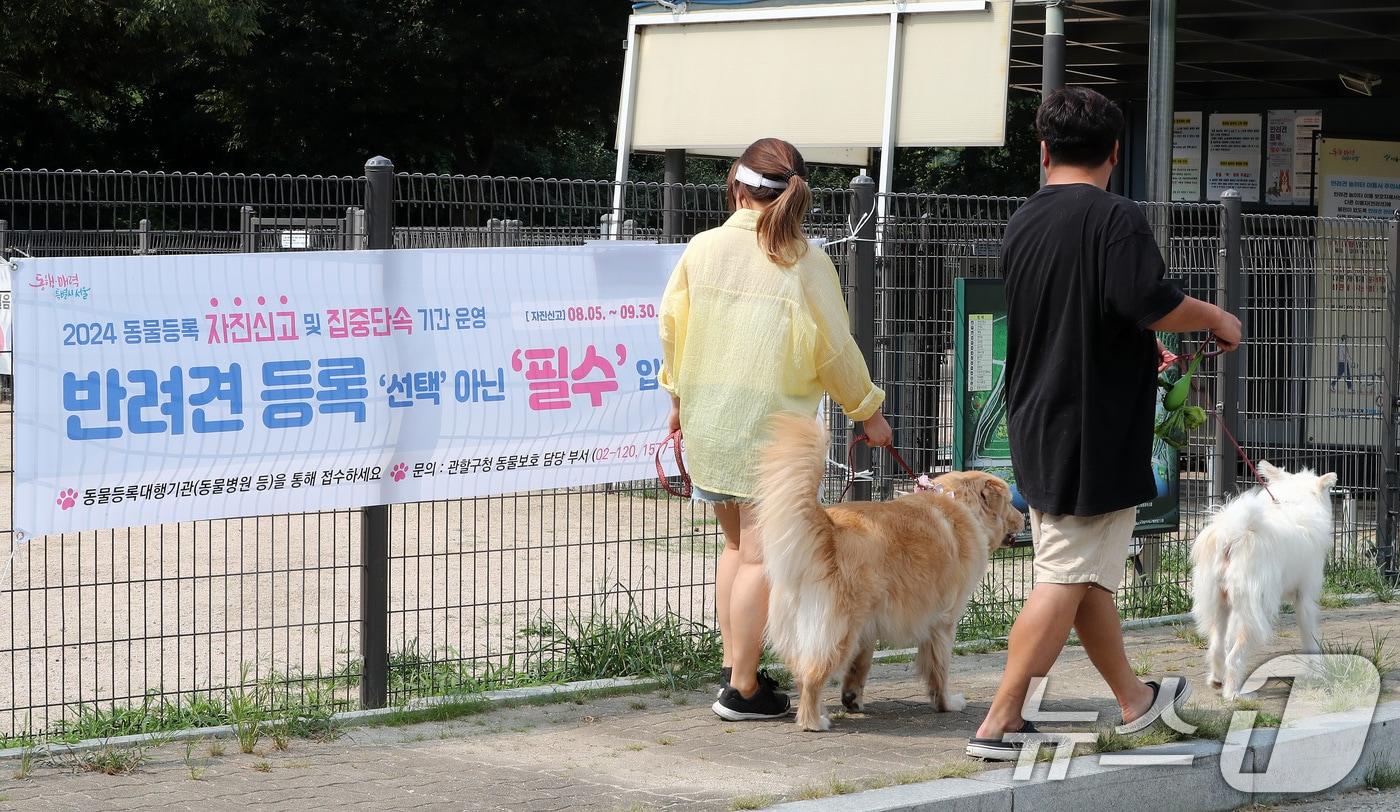 충북 옥천군이 다음 달 30일까지 동물등록 자신 신고기간을 운영한다.&#40;자료사진&#41;/뉴스1