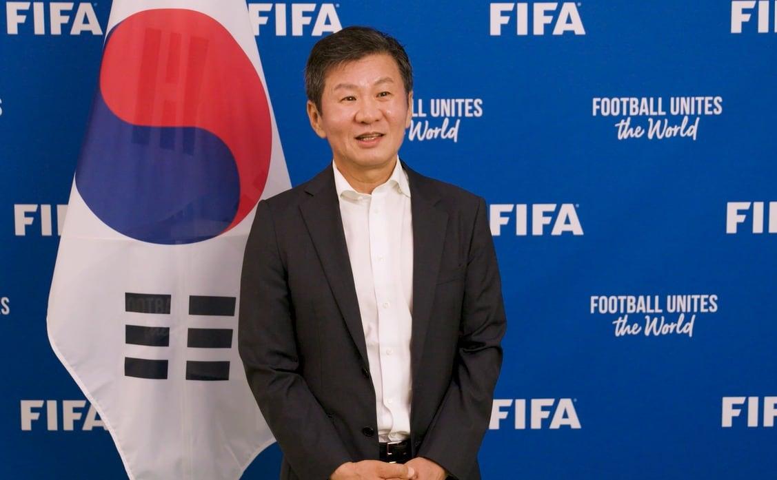 정몽규 대한축구협회 회장&#40;FIFA 제공 영상 캡처&#41;