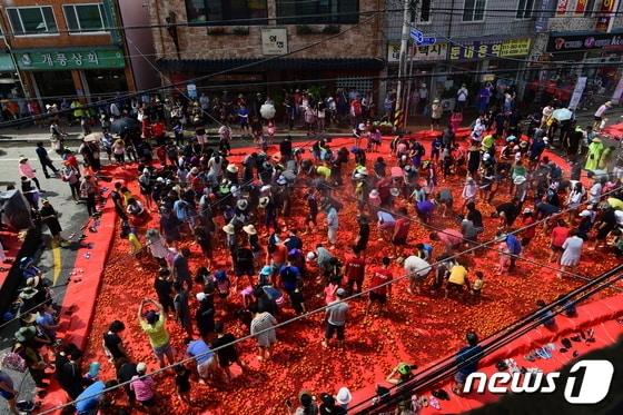 횡성 둔내고랭지토마토축제.&#40;자료사진&#41;/뉴스1 DB