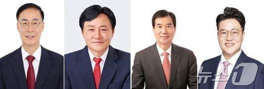 인천 강화군수 보궐선거 국민의힘 예비후보. 사진 왼쪽부터 김세환, 박용철, 안영수, 유원종 /뉴스1