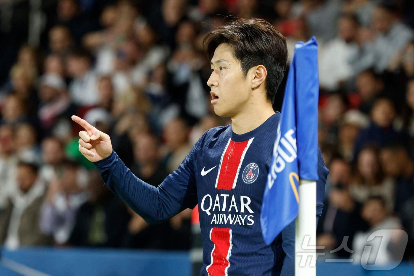 파리 생제르맹&#40;PSG&#41;의 이강인. ⓒ AFP=뉴스1