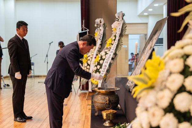 호국영웅 고 연제근 상사 74주기 추모식.&#40;증평군 제공&#41;/뉴스1