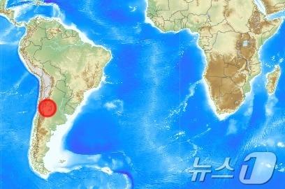 아르헨티나 산 루이스 지역에서 21일&#40;현지시간&#41; 규모 6.0의 지진이 발생했다. &#40;출처=유럽지중해지진센터&#40;EMSC&#41; 홈페이지&#41;