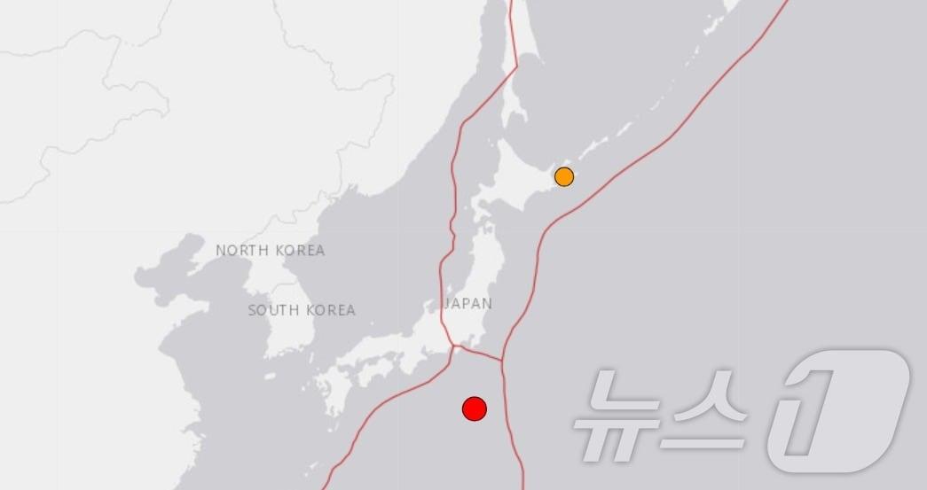 일본 이즈 제도 남쪽 해역에서 24일 오전 8시 14분께 규모 5.6의 지진이 발생했다고 미 지질조사국&#40;USGS&#41;이 밝혔다.&#40;USGS 갈무리&#41;.