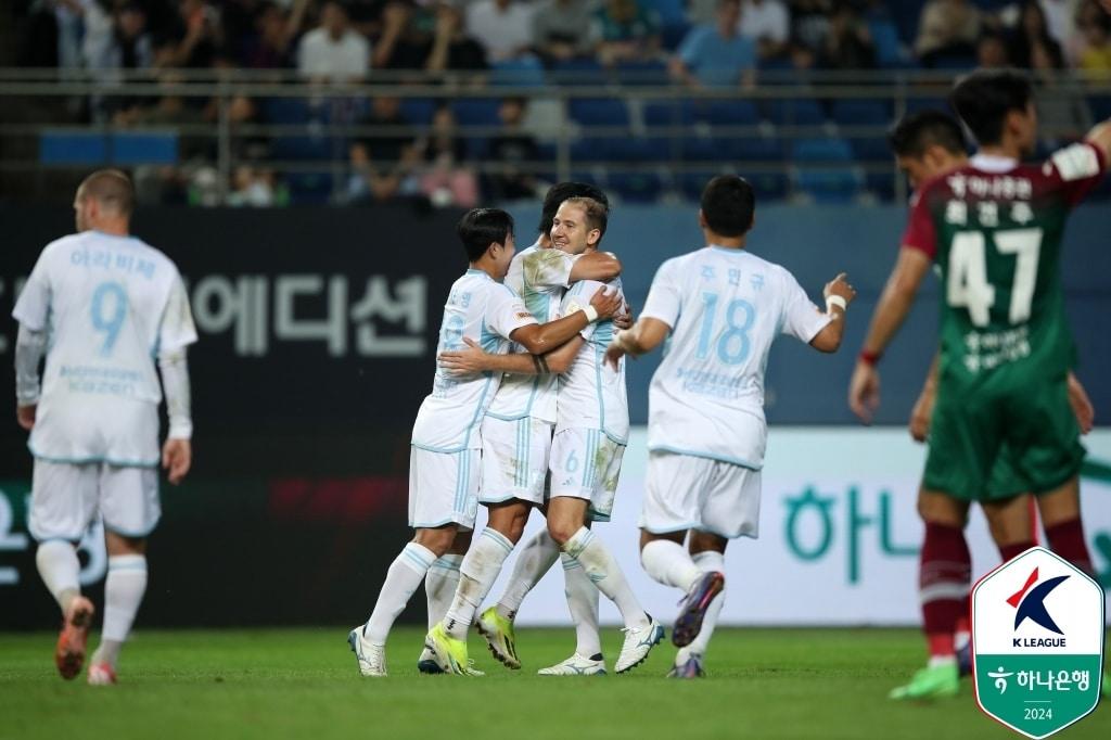 울산이 대전을 1-0으로 꺾었다.&#40;한국프로축구연맹 제공&#41;