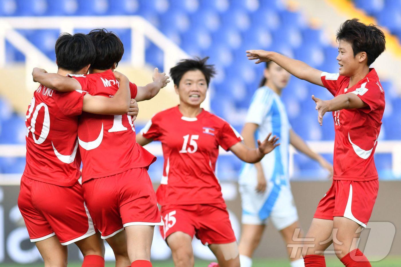 북한 여자 U20 대표팀 ⓒ AFP=뉴스1