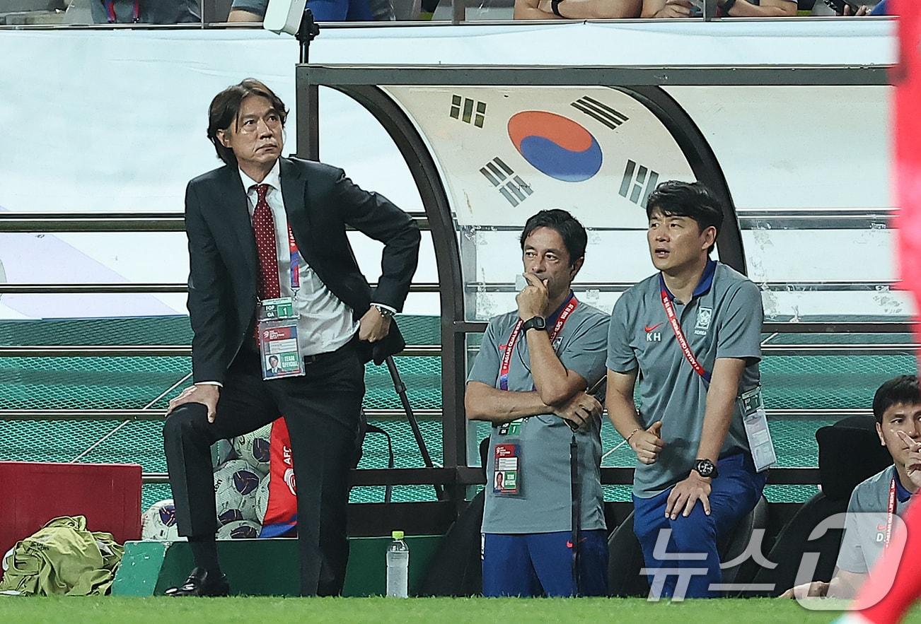 홍명보 축구대표팀 감독&#40;왼쪽&#41;. 2024.9.5/뉴스1 ⓒ News1 김진환 기자