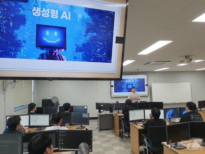 한국폴리텍IV대학 대전캠퍼스 스마트소프트웨어과가 ‘생성형 AI를 활용한 영상처리 기술’을 주제로 특강을 했다. &#40;한국폴리텍IV대학 대전캠퍼스 제공&#41;/뉴스1 