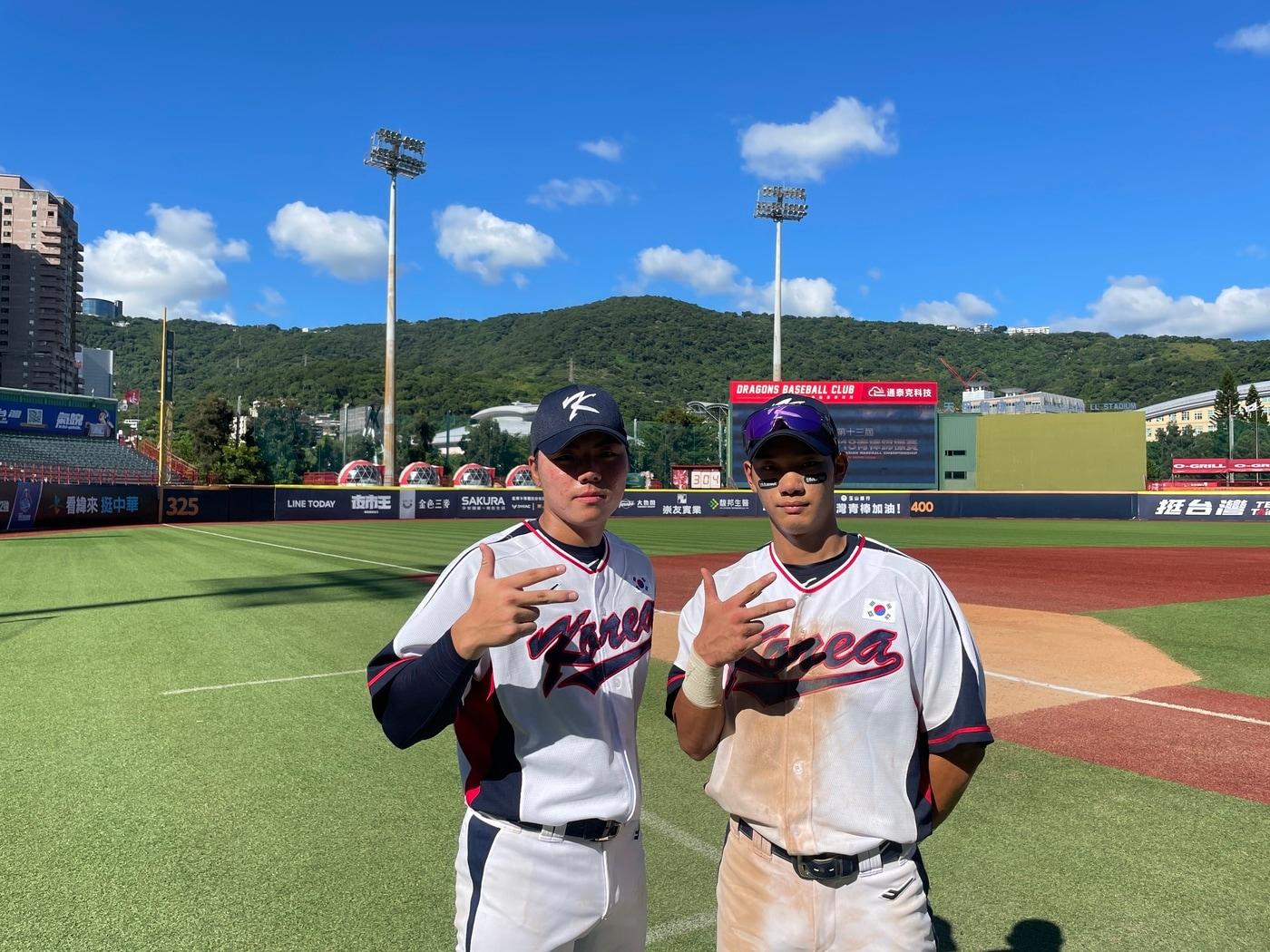  U-18 야구대표팀이 6일 대만에서 열린 아시아청소년선수권 필리핀과 1차전에서 10-0으로 콜드승을 거뒀다. &#40;대한야구소프트볼협회 제공&#41;