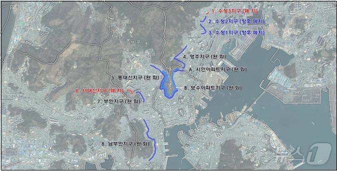 원도심 산복도로 일원 고도지구 변경안&#40;부산시청 제공&#41;