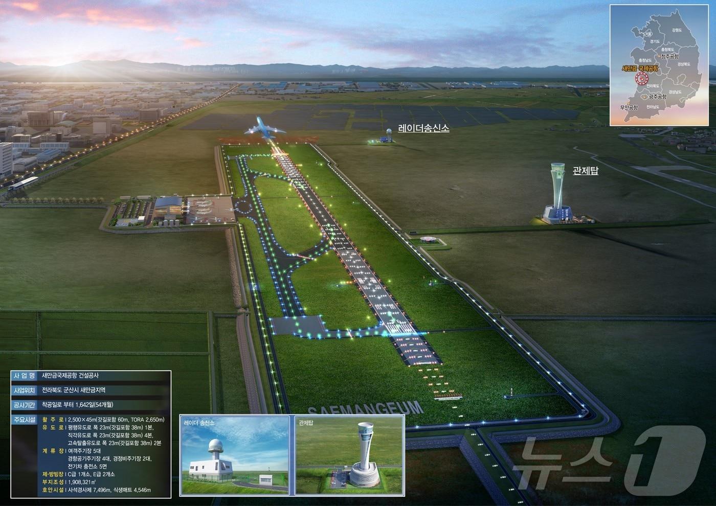 2500m의 새만금 국제공항 활주로&#40;전북상협 제공&#41; 2025.1.3/뉴스1