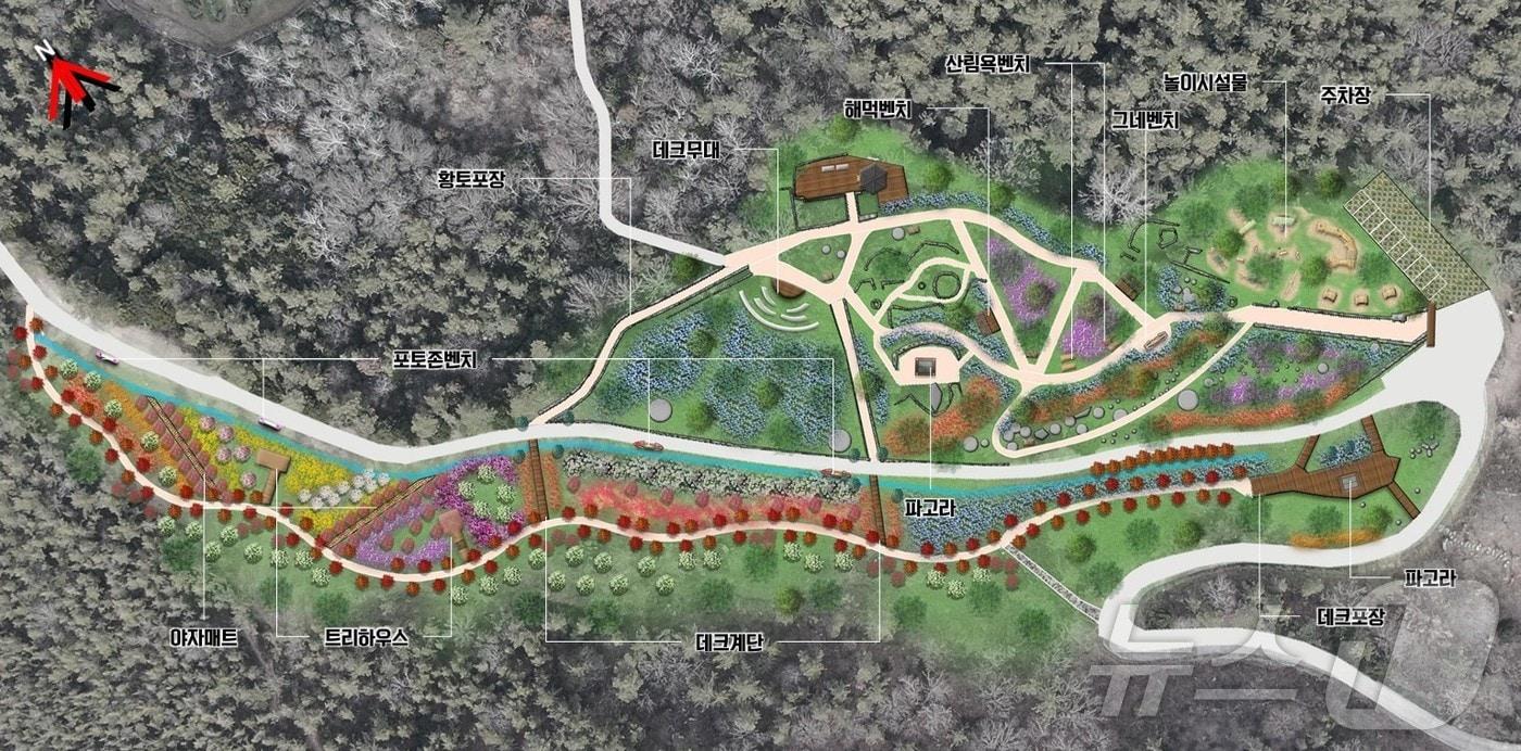 완도군 고금면 덕암산에 조성될 산림치유 생태공원 조감도&#40;완도군 제공&#41;/뉴스1 