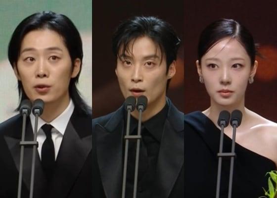 &#40;왼쪽부터&#41; 이가섭, 허남준, 채원빈 / 사진=&#39;2024 MBC 연기대상&#39; 방송 화면 갈무리