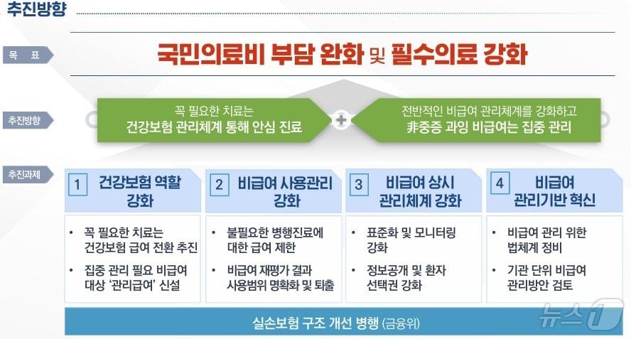 비급여 관리 개선방안 &#40;복지부 제공&#41; 2025.1.9/뉴스1 ⓒ News1