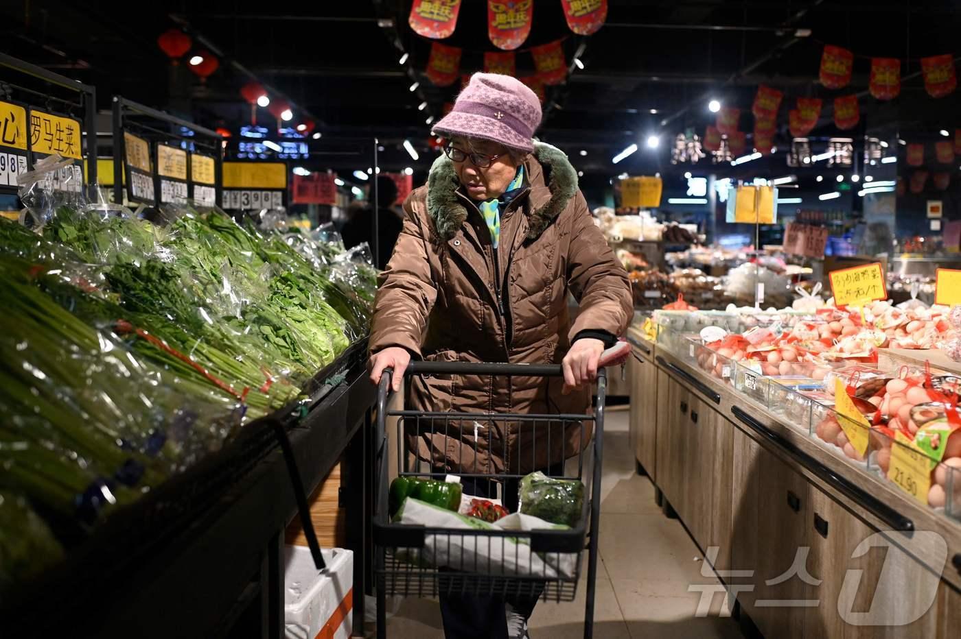  중국 베이징의 한 슈퍼마켓 &lt;자료사진&gt; ⓒ AFP=뉴스1