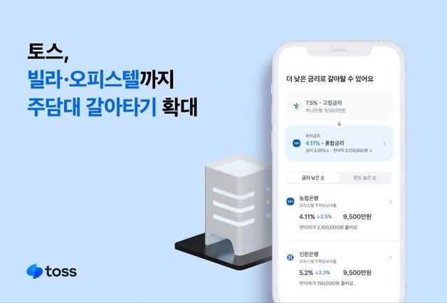 토스, 빌라·오피스텔까지 '주택담보대출 갈아타기' 확대