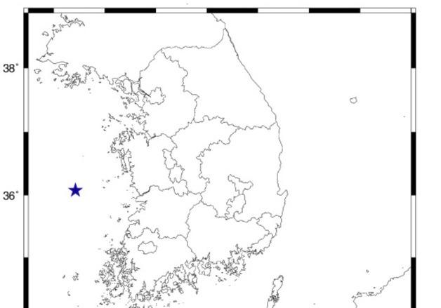 전북 군산시 서쪽 24㎞ 해역서 규모 2.1 지진…"피해 없을 듯"