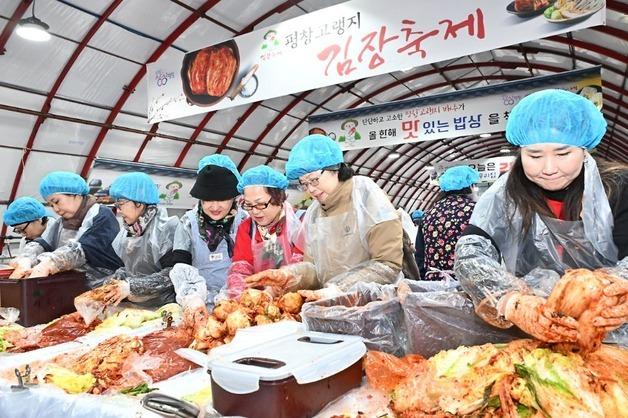 '해발 700m서 자란 배추의 맛'…제7회 평창고랭지김장축제 개막