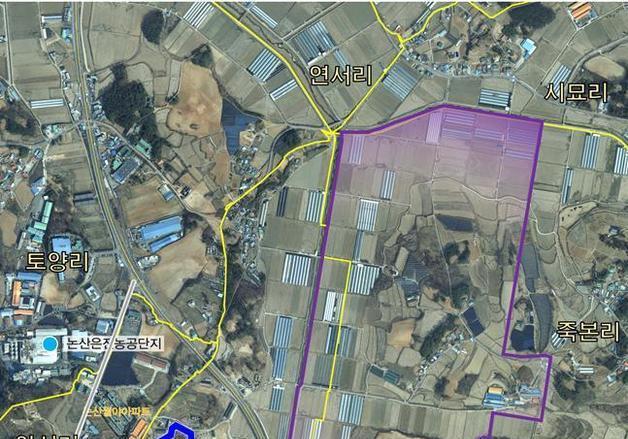 논산 국방미래기술연구센터 예정지 11만㎡ 토지거래허가구역 지정