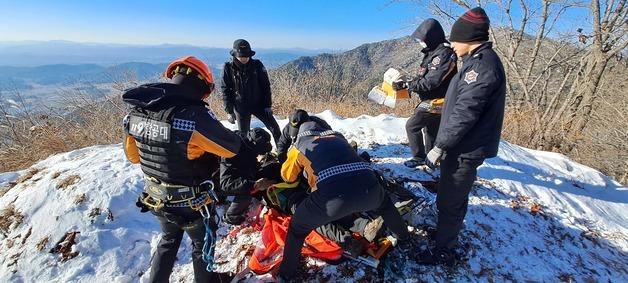 남원 만행산서 등산하던 60대 50m 아래로 굴러…생명 지장 없어