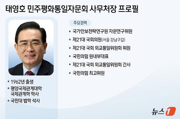 [그래픽] 태영호 민주평화통일자문회 사무처장 프로필