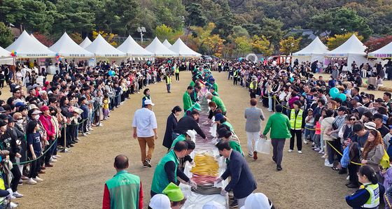 600m 무지개 가래떡 만들기