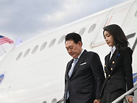 윤 대통령 부부, 샌프란시스코 국제공항 도착