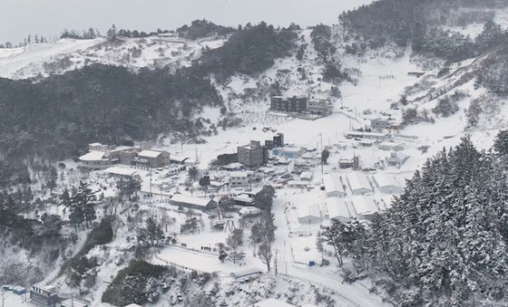 설국이 된 울릉도