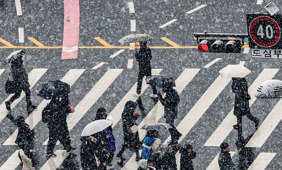 서울 대설특보 밤까지 '강하고 많은 눈'