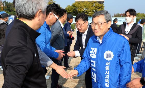 정근식 후보, 한국노총 행사에서 지지 호소