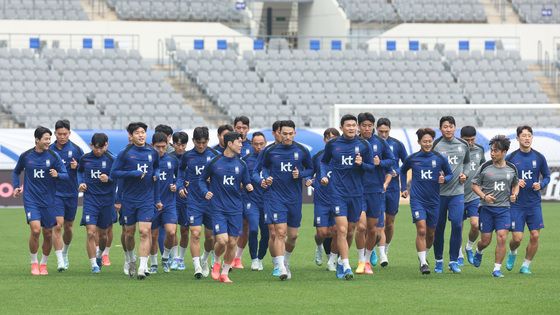 이라크전 준비 나선 축구대표팀