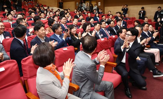 경선 후 전국 광역의원 만난 한동훈 대표