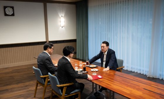 윤석열 대통령, 한동훈 대표와 면담