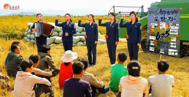 북한 계급교양사업 현장…"미제와 괴뢰들이 저지른 만행"