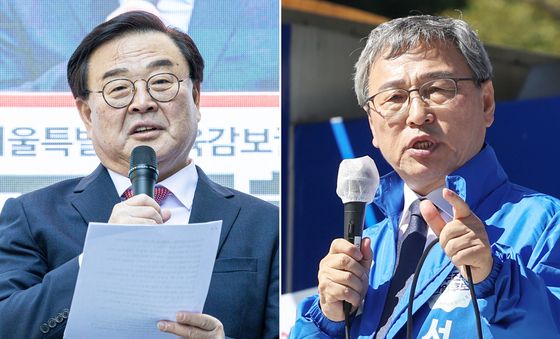 조전혁·정근식 후보 '10·16 서울식교육감 보궐선거 출정식'