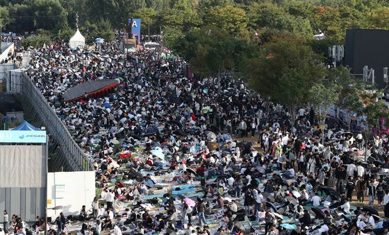 불꽃축제, 인산인해