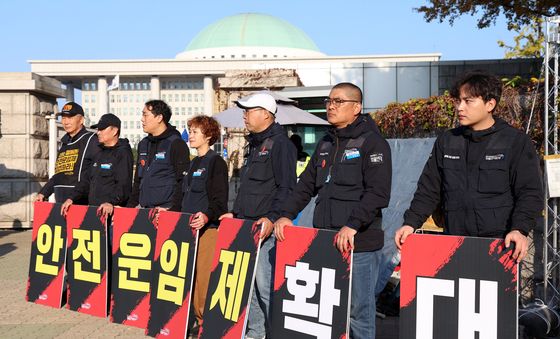 안전운임제 촉구하는 화물연대