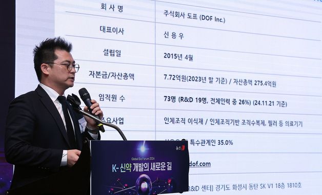 탁성길 COO 겸 CFO, 도프 기업 발표