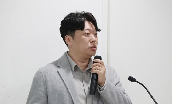 IR데이에서 기업 발표하는 신지웅 셀퓨릭스 대표