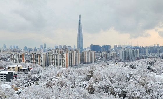 서울 첫눈 풍경