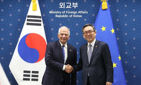 조셉 보렐 EU 외교안보정책고위대표 만난 조태열 장관