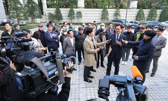 결심 공판 입장 밝히는 송영길