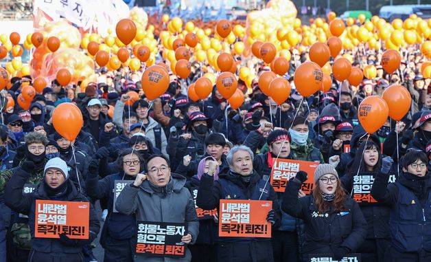 화물연대, 윤석열 퇴진 총력투쟁 결의대회