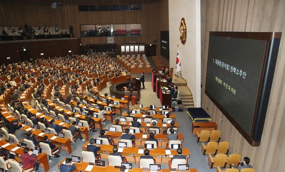 尹탄핵소추안 국회 본회의 상정